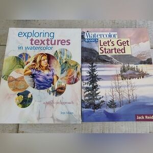 Exploring Textures In Watercolor, Watercolor Basics Let's Get Started, 2 Books